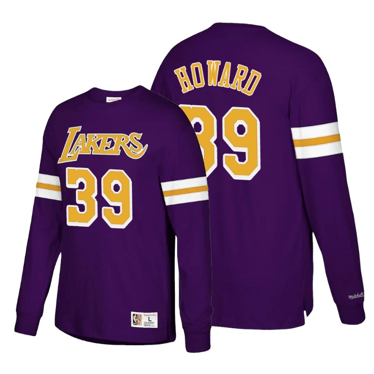 Men's Los Angeles Lakers Dwight Howard #39 NBA Hardwood Classics Purple Basketball T-Shirt KJS3183QN